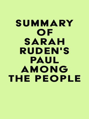 cover image of Summary of Sarah Ruden's Paul Among the People